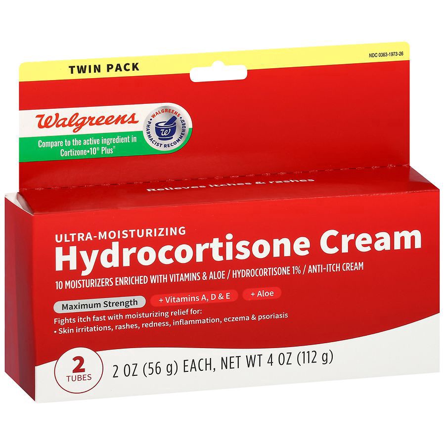 slide 2 of 5, Walgreens Maximum Strength Aloe Hydrocortisone 1% Anti-Inch Cream, 2 ct; 2 oz
