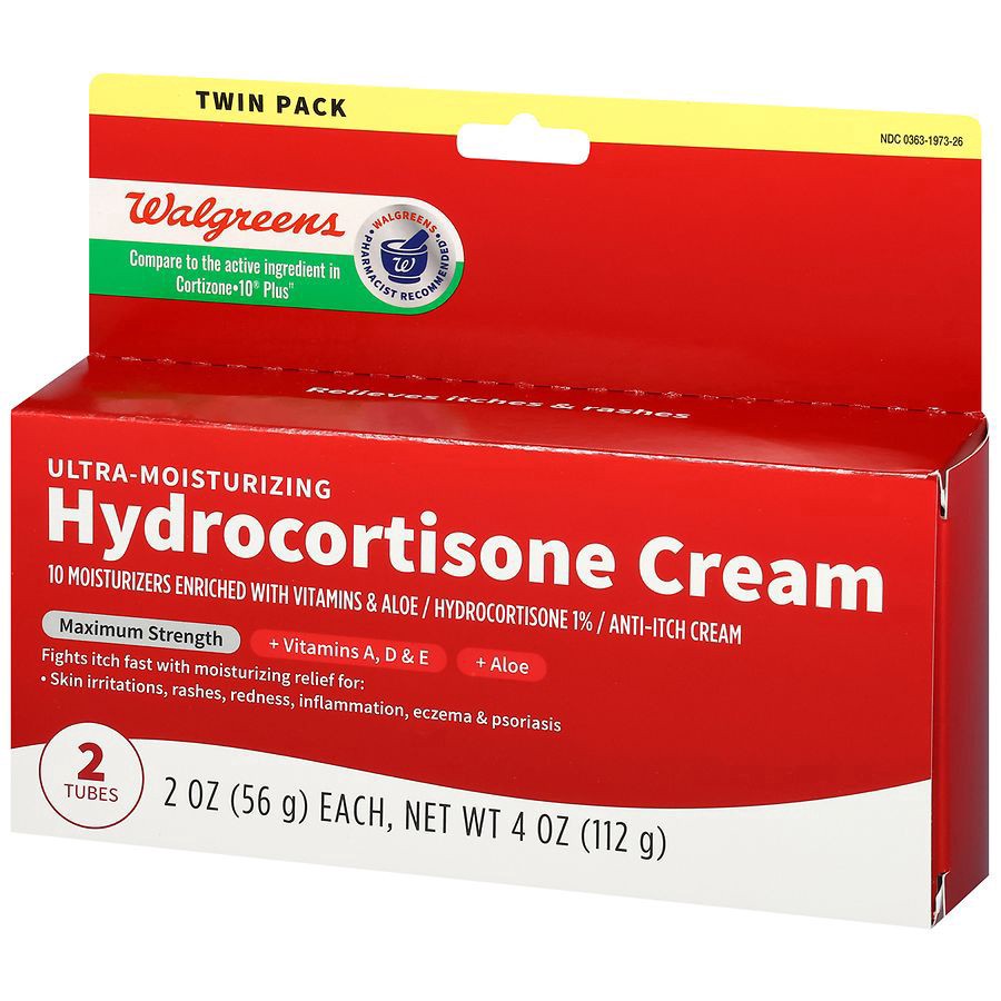 slide 3 of 5, Walgreens Maximum Strength Aloe Hydrocortisone 1% Anti-Inch Cream, 2 ct; 2 oz