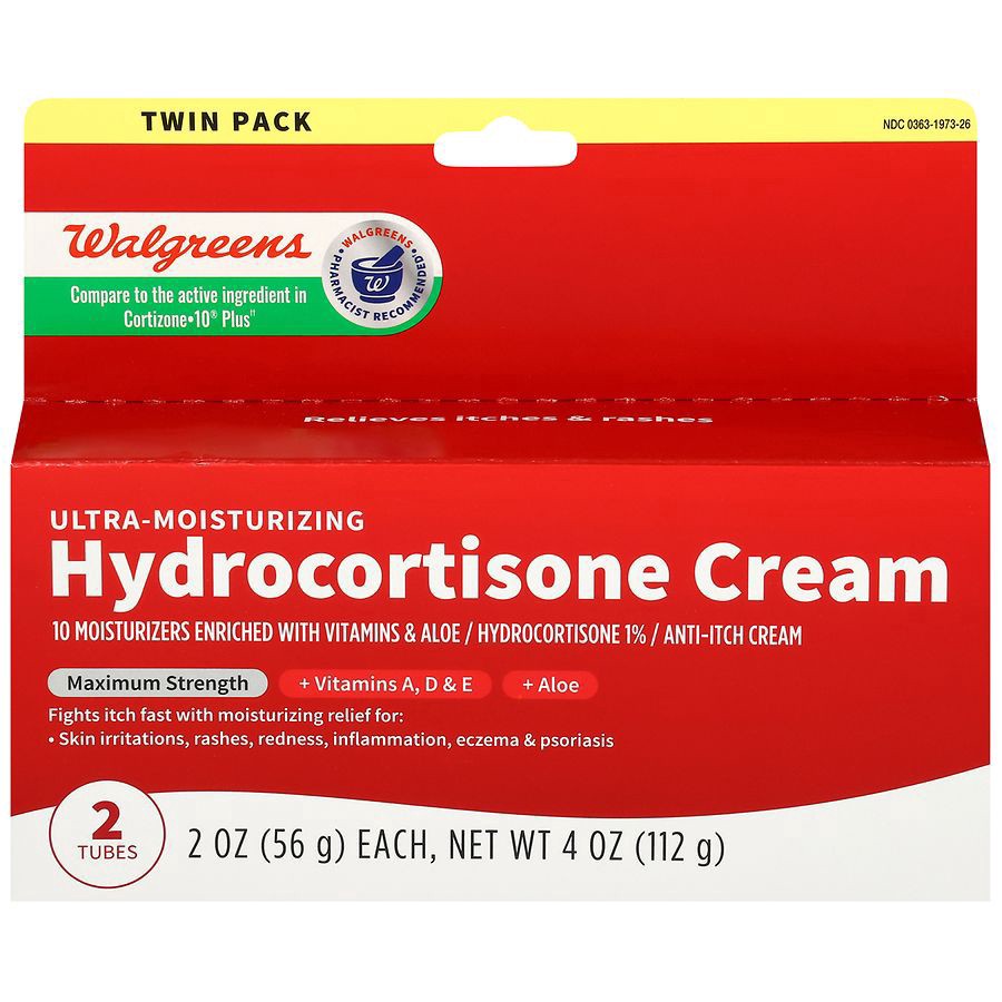 slide 1 of 5, Walgreens Maximum Strength Aloe Hydrocortisone 1% Anti-Inch Cream, 2 ct; 2 oz