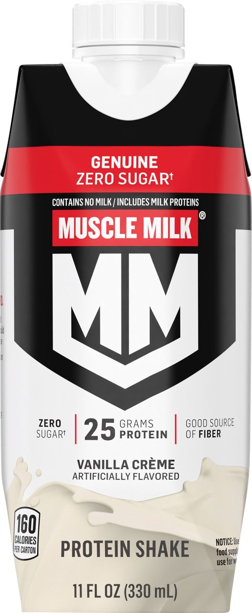 slide 6 of 7, Muscle Milk Genuine Non Dairy Protein Shake Vanilla Creme 11 Fl Oz, 11 fl oz
