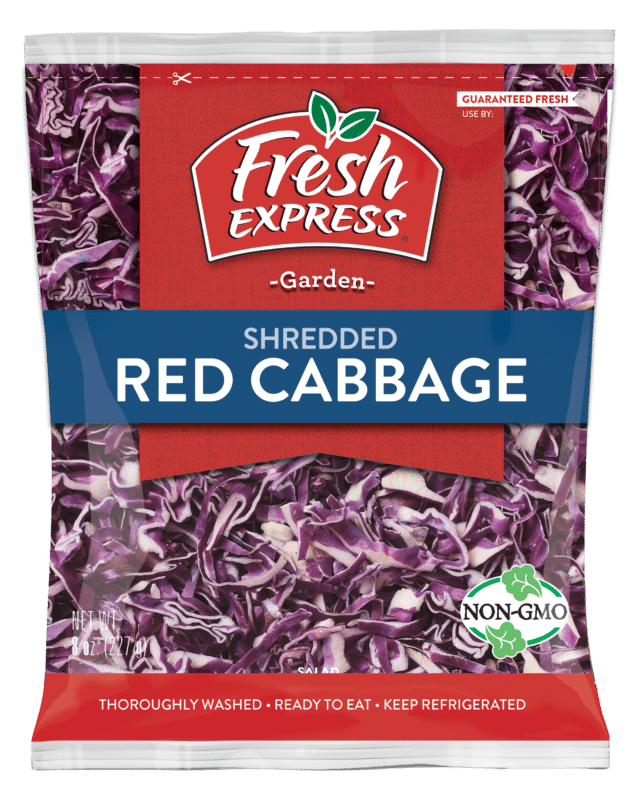 slide 1 of 1, Fresh Express Shredded Red Cabbage, 8 oz