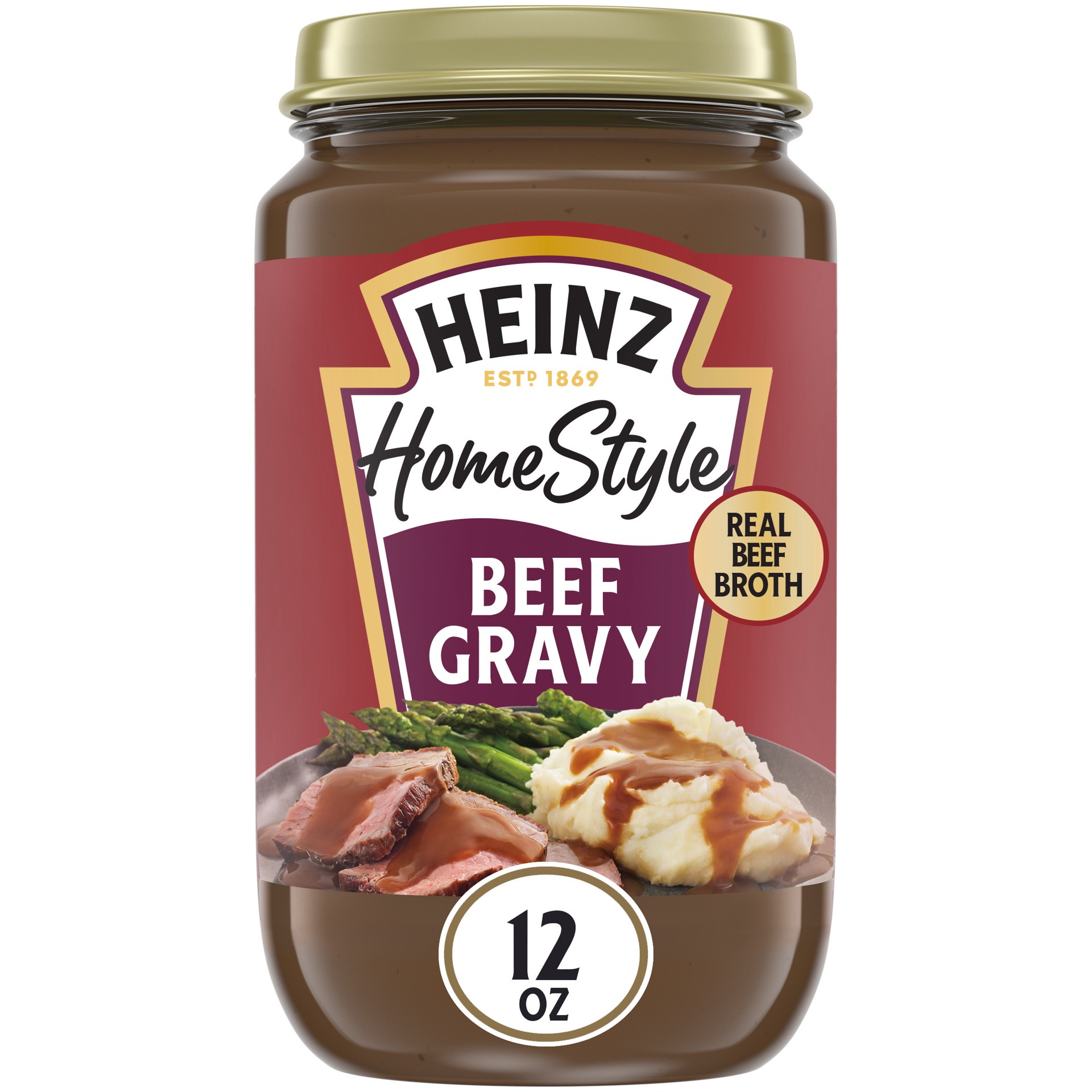 slide 1 of 5, Heinz HomeStyle Beef Gravy, 12 oz Jar, 12 oz