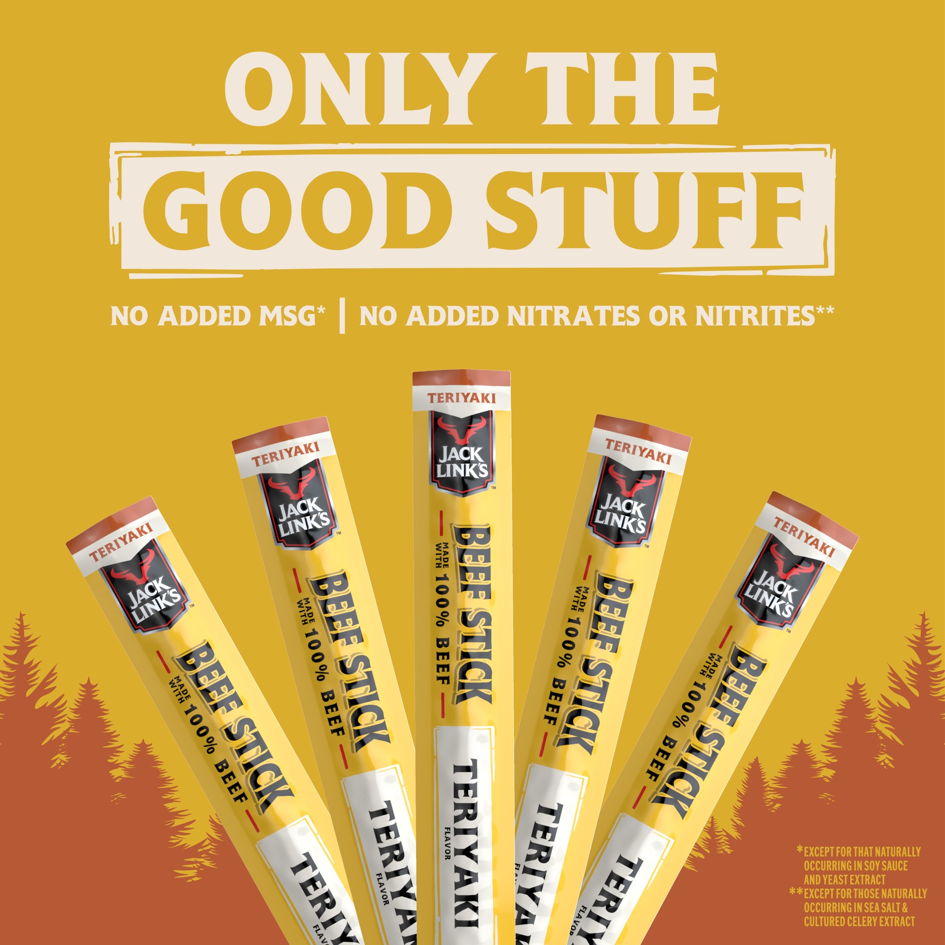 slide 3 of 7, Jack Link's Teriyaki Flavor Beef Sticks 10 Sticks, 10 ct