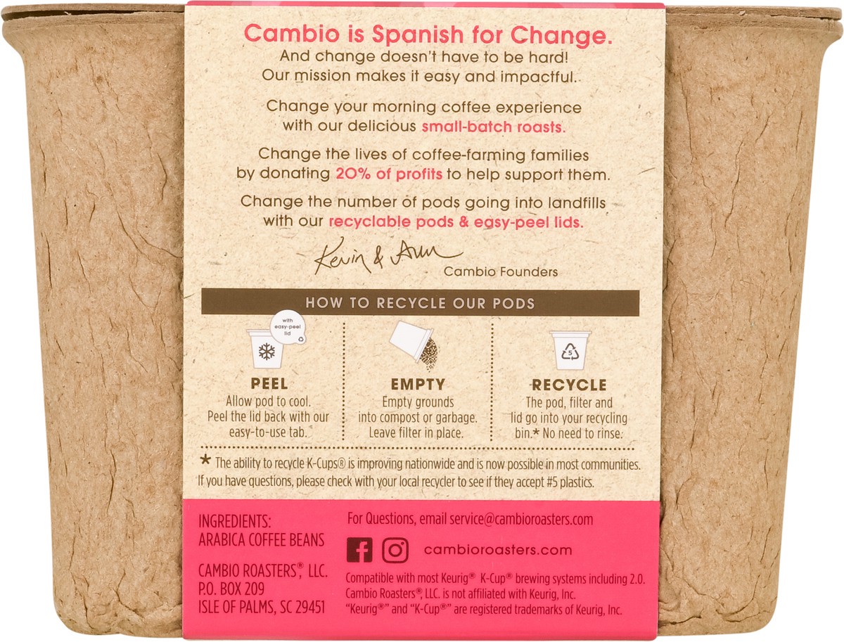 slide 9 of 9, Cambio Roasters Pods Light Roast Donut Blend Coffee - 10 ct, 10 ct