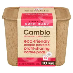 Cambio Roasters Pods Light Roast Donut Blend Coffee - 10 ct