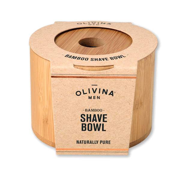 slide 1 of 1, Olivina Men Bamboo Deluxe Shave Bowl, 1 ct