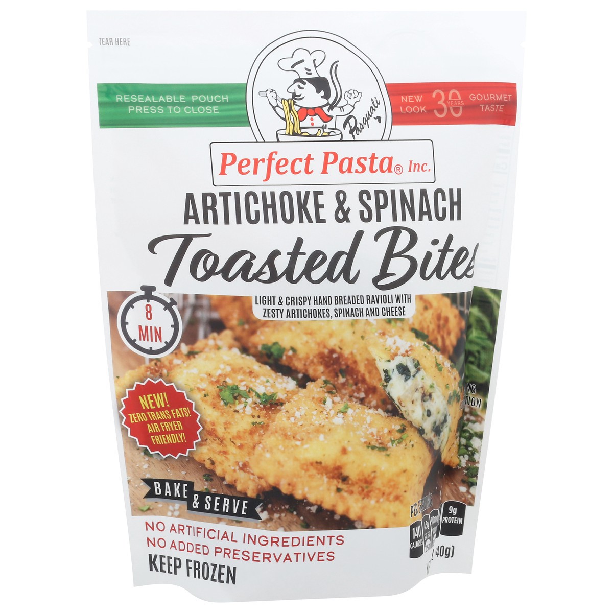 slide 2 of 13, Perfect Pasta Artichoke & Spinach Toasted Bites Ravioli, 12 oz