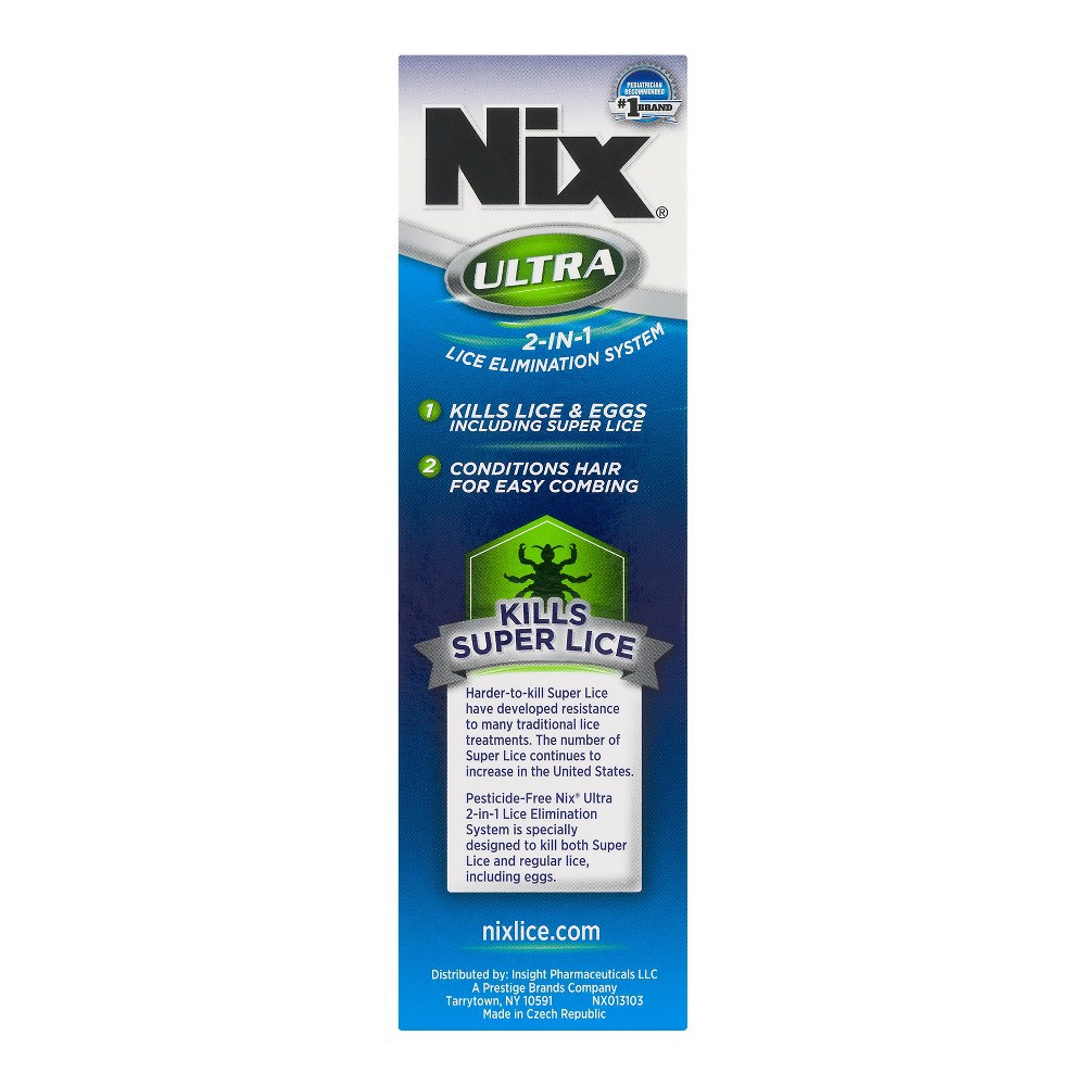 slide 7 of 10, Nix Ultra Lice Removal Kit, Lice Treatment Hair Solution, 3.4 fl oz &Removal Comb, 3.40 fl oz