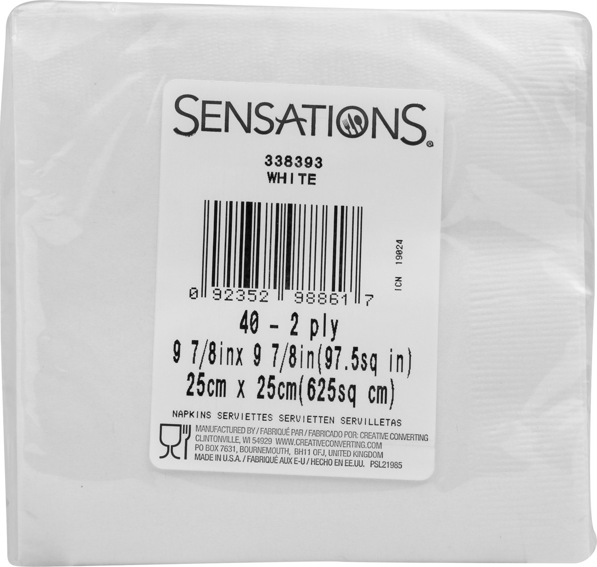 slide 9 of 11, Sensations Napkins 40 ea, 40 ct
