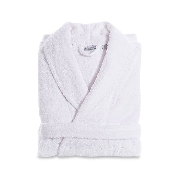 slide 1 of 5, Linum Home Textiles Small/Medium Turkish Cotton Terry Unisex Bathrobe - White, 1 ct