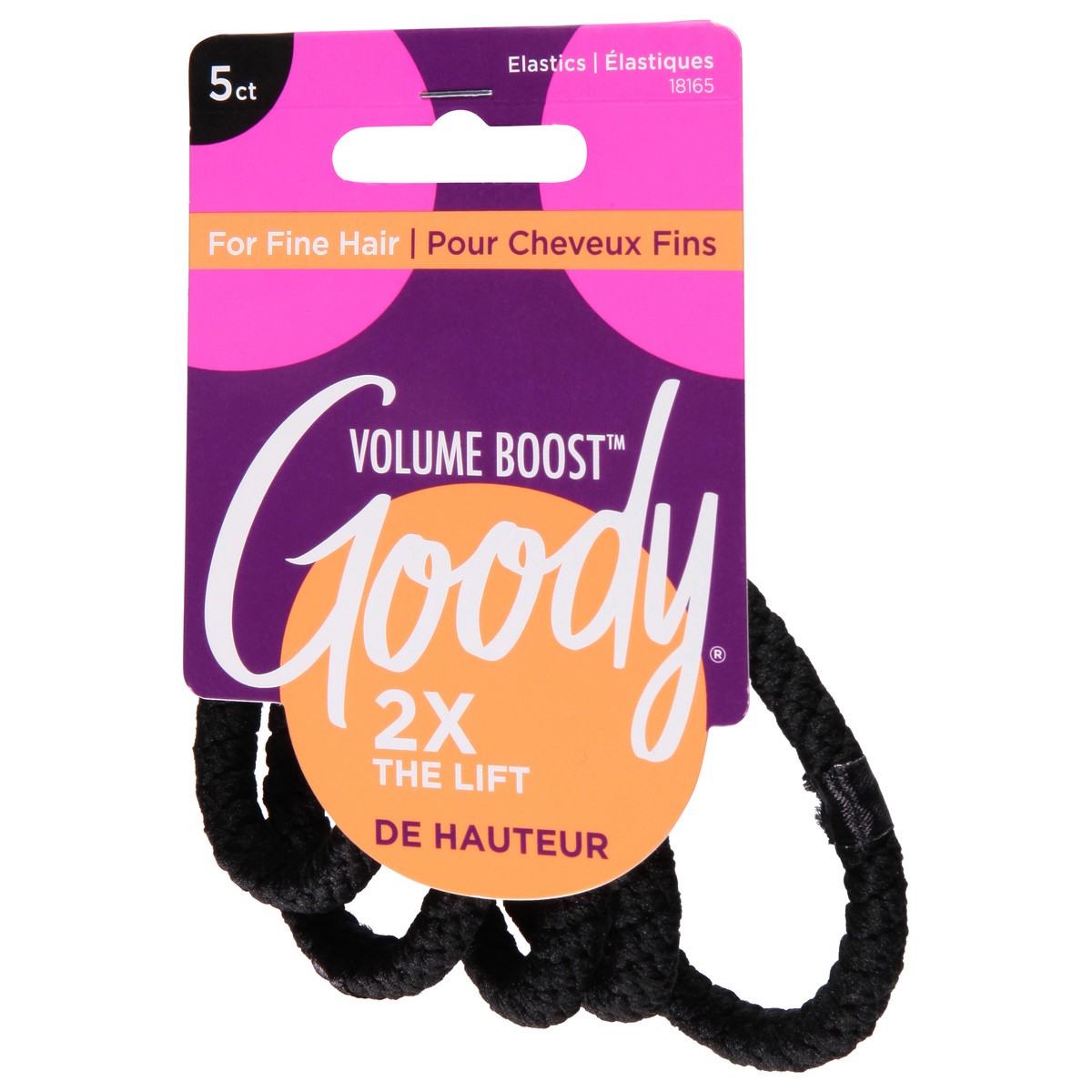 slide 2 of 9, Goody Volume Boost Elastics For Fine Hair 5 ea, 5 ct
