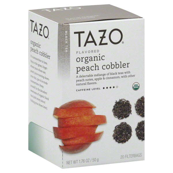 slide 1 of 1, Tazo Black Tea Organic Peach Cobbler, 20 ct