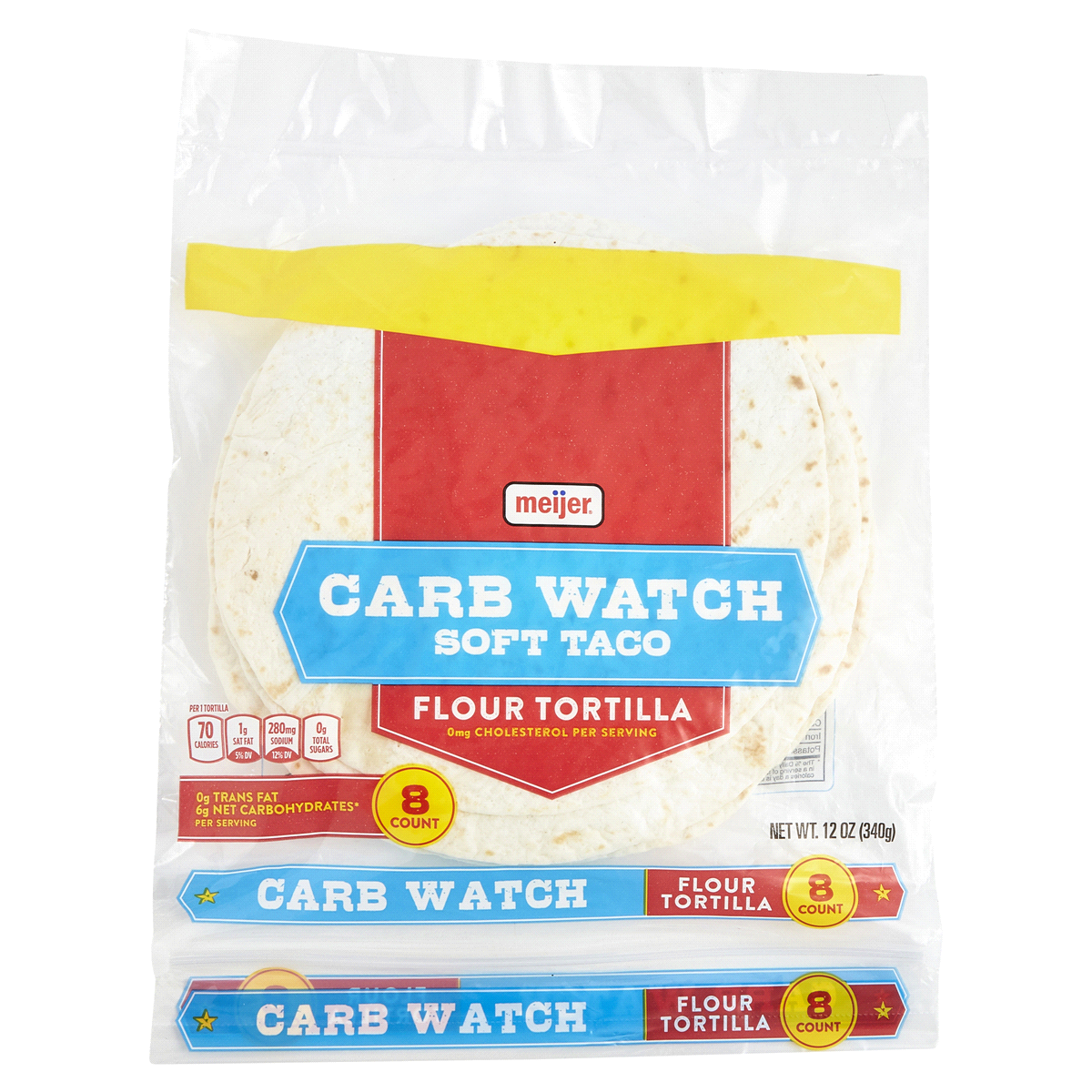 slide 5 of 29, Meijer Carb Watch Flour Soft Taco Tortillas, 8 ct