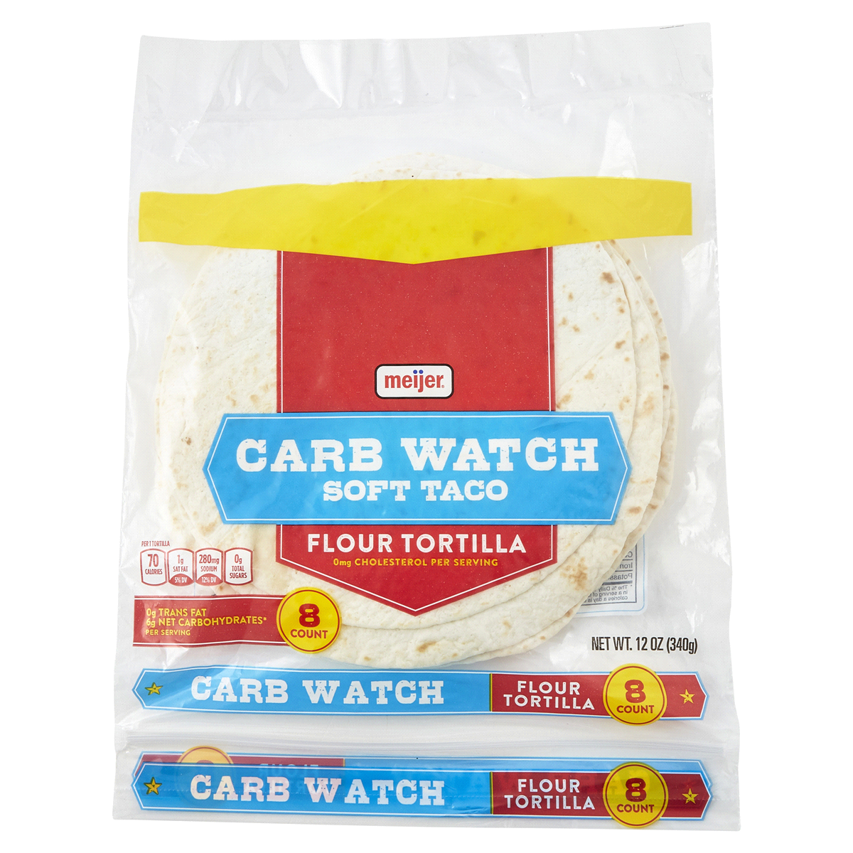 slide 9 of 29, Meijer Carb Watch Flour Soft Taco Tortillas, 8 ct