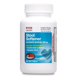 slide 1 of 1, CVS Health Stool Softener Softgels, 30 ct; 100 mg