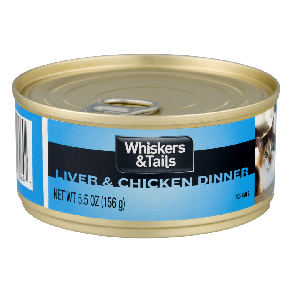 slide 1 of 1, Whiskers & Tails Liver & Chicken Dinner for Cats, 5.5 oz