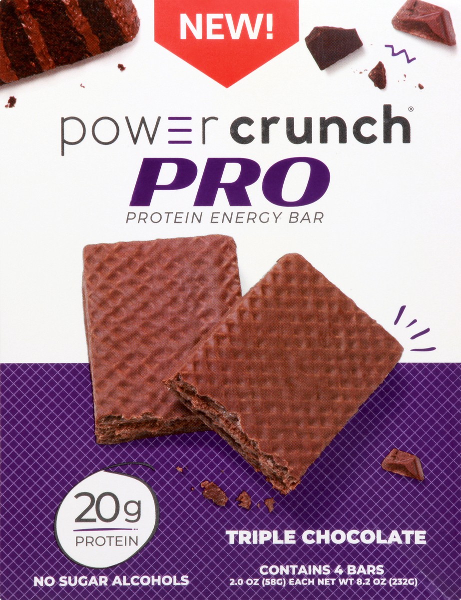 slide 12 of 13, Power Crunch Pro Triple Chocolate Protein Energy Bar 4 ea, 4 ct