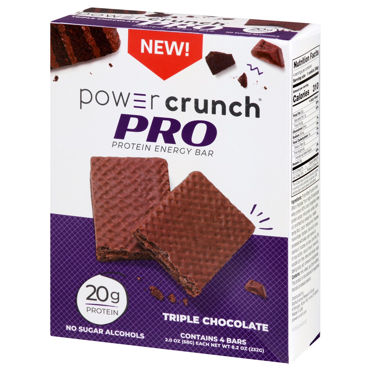 slide 5 of 13, Power Crunch Pro Triple Chocolate Protein Energy Bar 4 ea, 4 ct