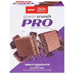 Power Crunch Pro Triple Chocolate Flavored High Protein Bar 4 - 2 oz Bars