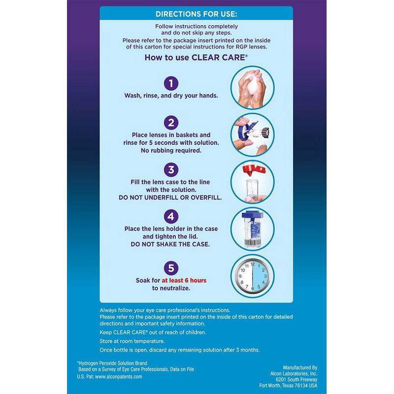 slide 3 of 5, Clear Care Cleaning & Disinfecting Solution 2 x 12oz Twin Pack w/ Lens Cup, 2 ct