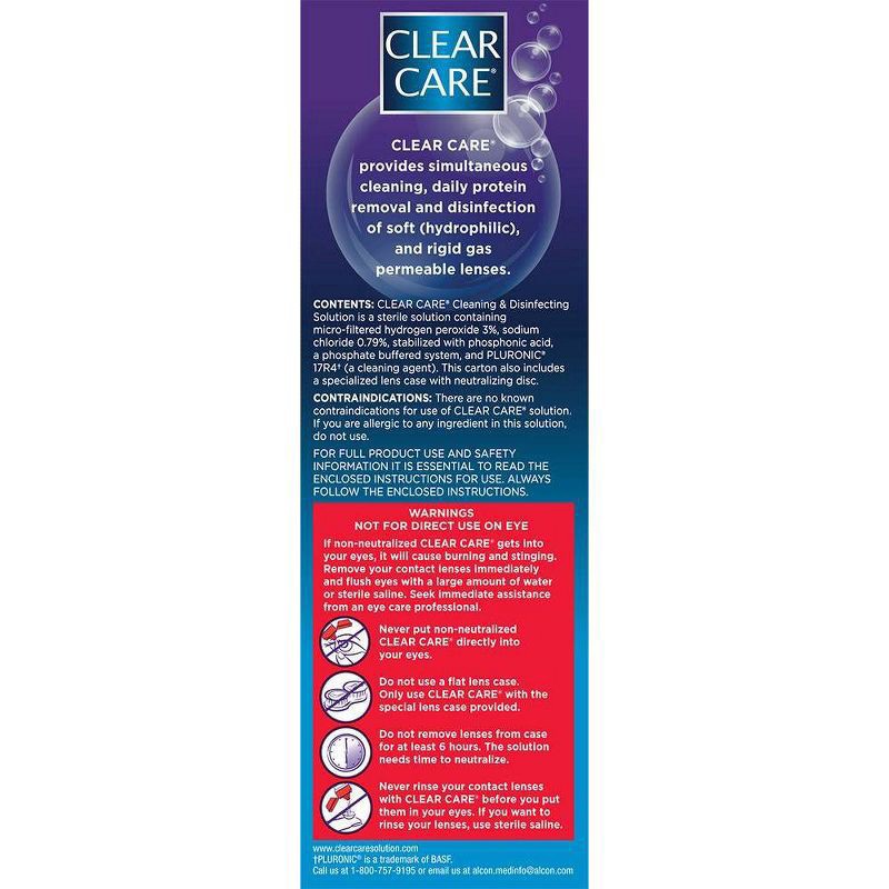 slide 2 of 5, Clear Care Cleaning & Disinfecting Solution 2 x 12oz Twin Pack w/ Lens Cup, 2 ct