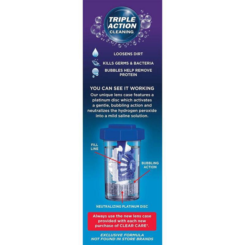 slide 5 of 5, Clear Care Cleaning & Disinfecting Solution 2 x 12oz Twin Pack w/ Lens Cup, 2 ct