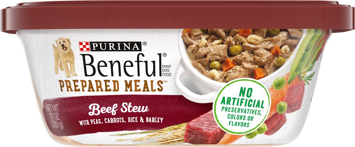 slide 6 of 9, Beneful Purina Beneful High Protein, Gravy Wet Dog Food, Prepared Meals Beef Stew, 10 oz
