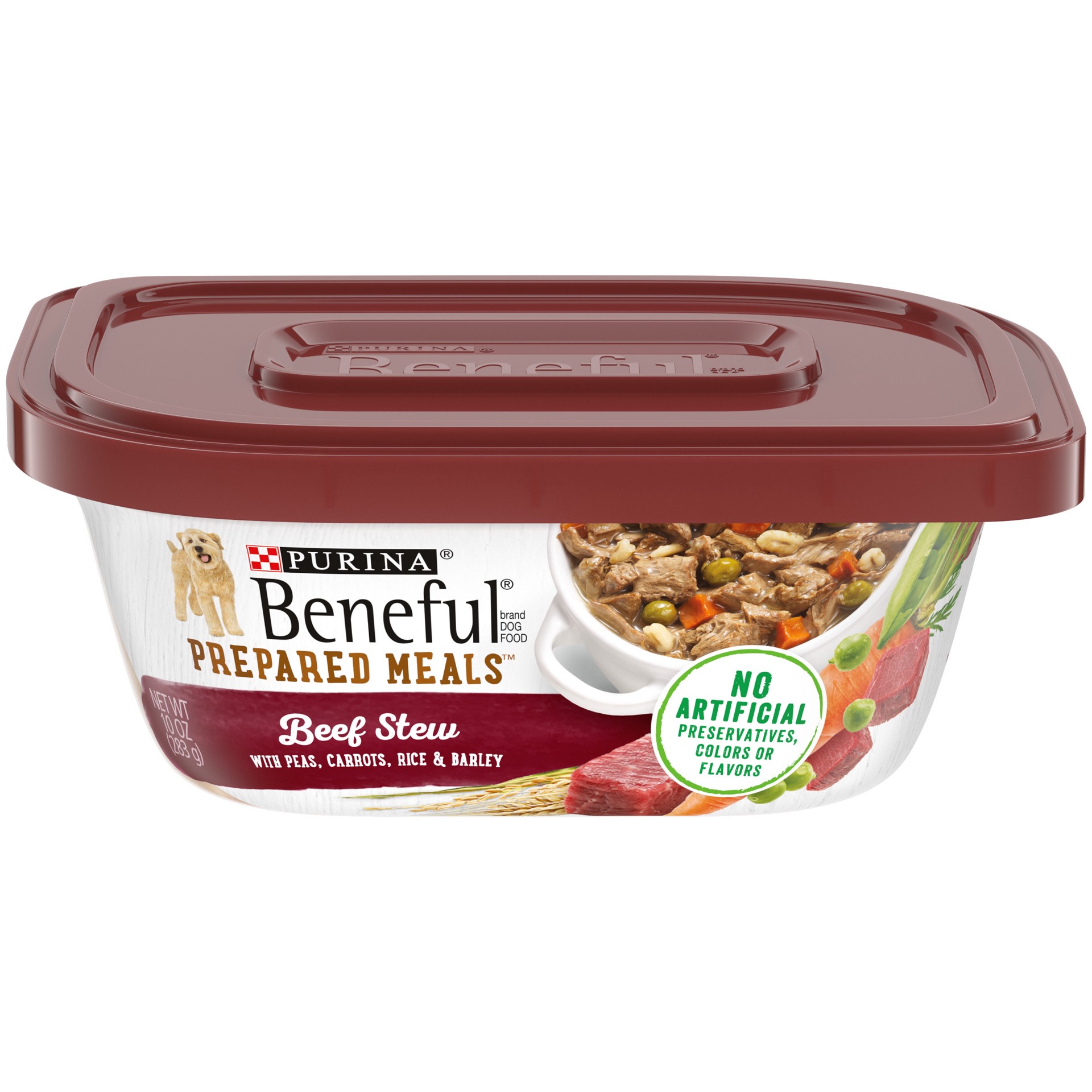 slide 1 of 9, Beneful Purina Beneful High Protein, Gravy Wet Dog Food, Prepared Meals Beef Stew, 10 oz