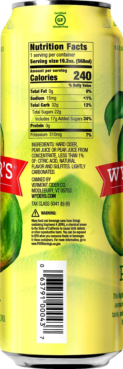 slide 3 of 5, Wyder's Cider Pear Hard Cider 19.2 oz, 19.2 oz
