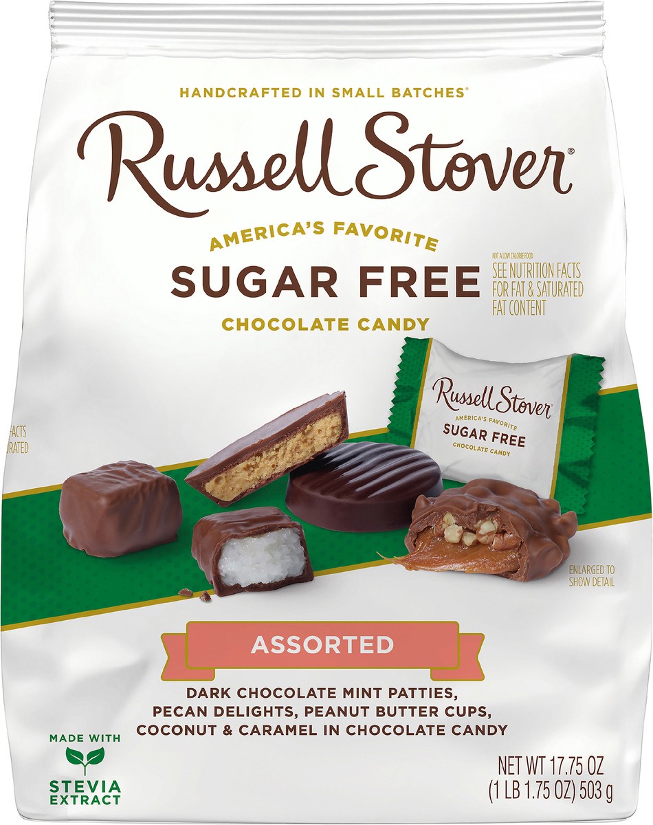 slide 9 of 12, RUSSELL STOVER Sugar Free Assorted Chocolate Candy, 17.75 oz. bag (˜ 32 pieces), 17.75 oz