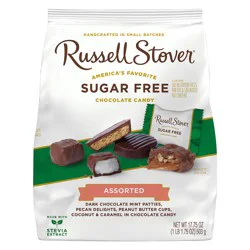 RUSSELL STOVER Sugar Free Assorted Chocolate Candy, 17.75 oz. bag (˜ 32 pieces)