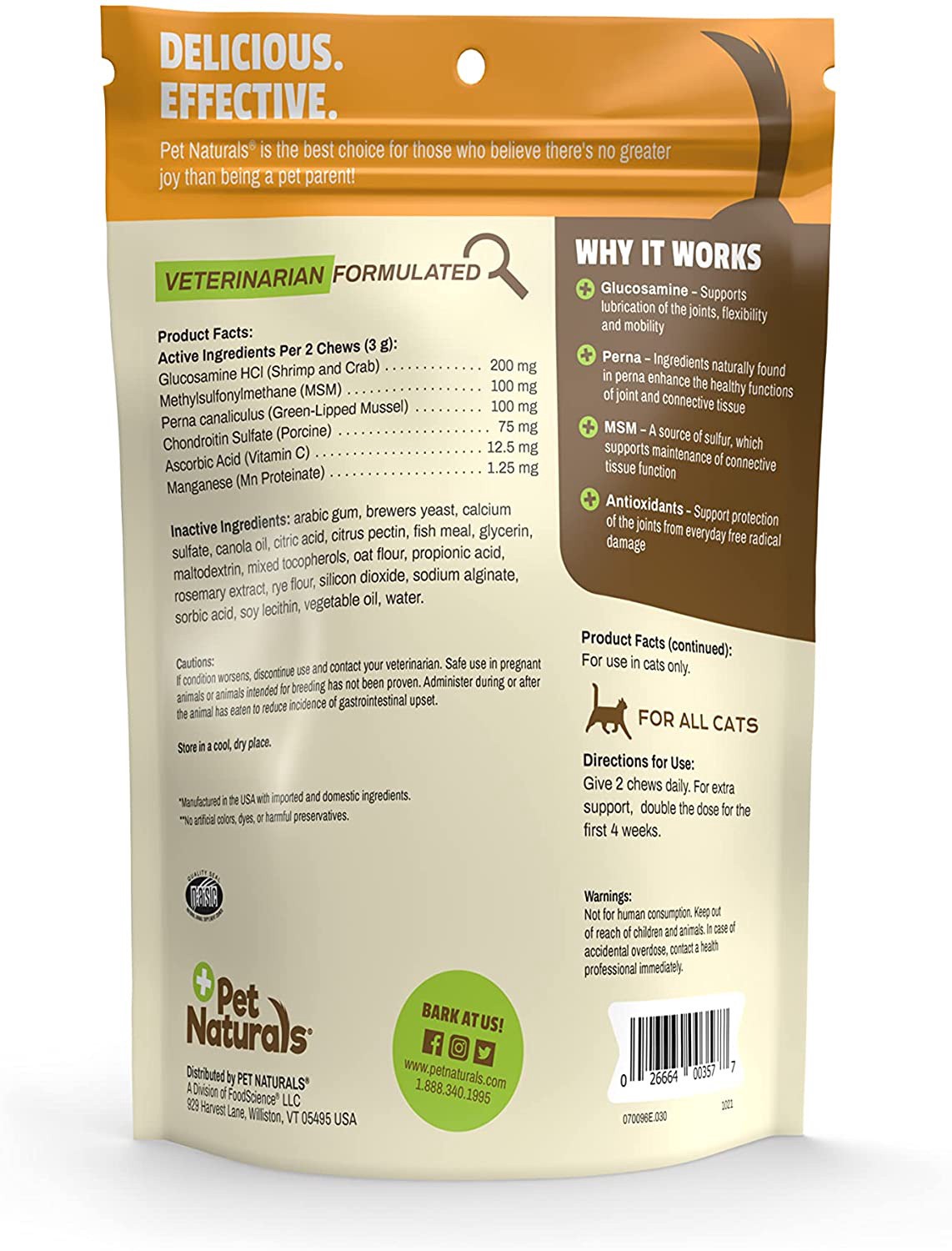 slide 3 of 6, Pet Naturals of Vermont Pet Nat Cat Hip/Joint, 30 ct
