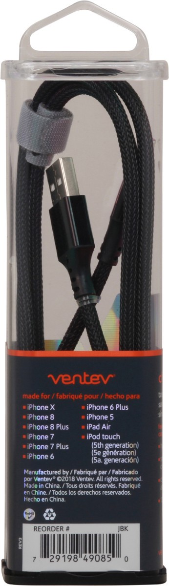 slide 8 of 11, Ventev Alloy Lighting Cable Black, 4 ft