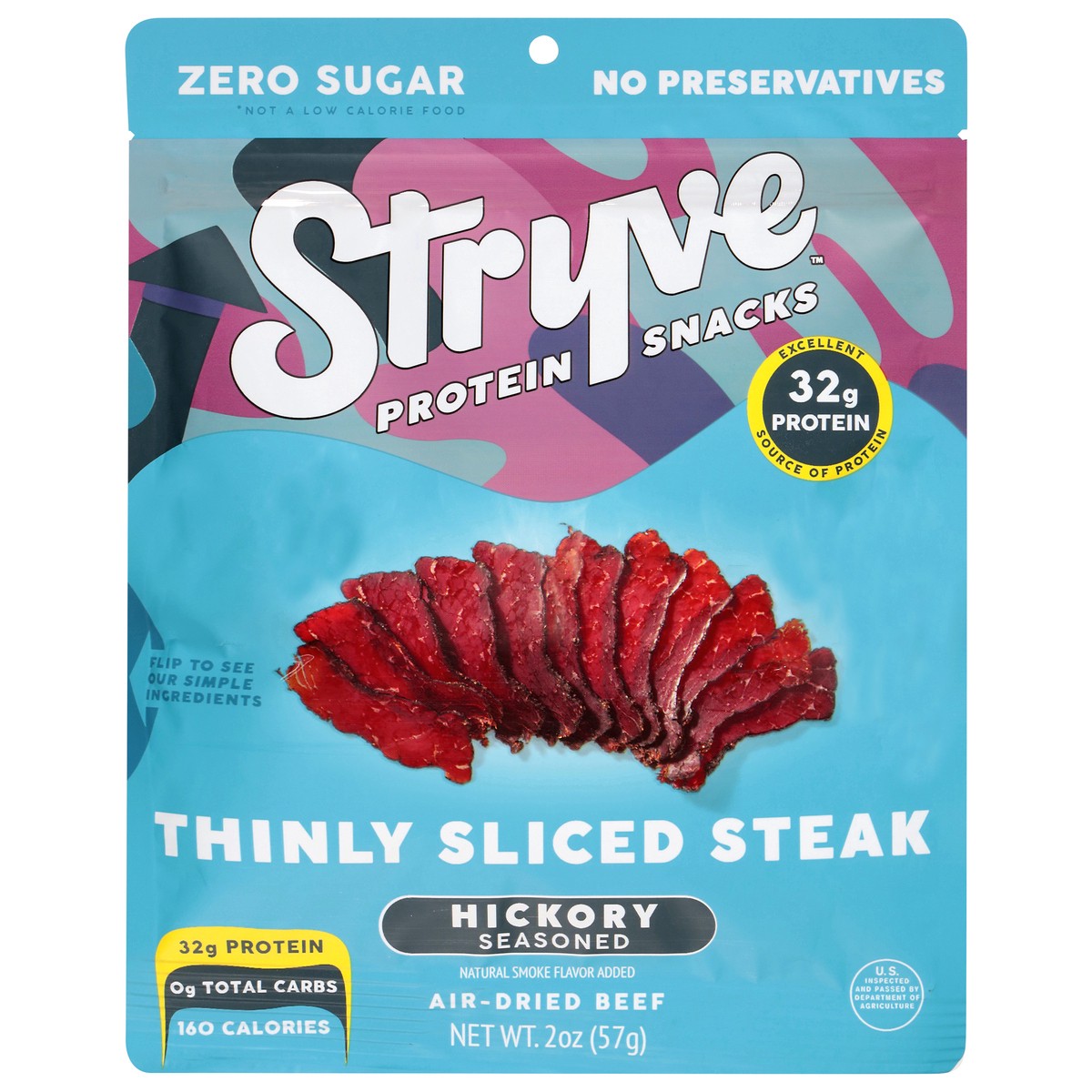 slide 1 of 15, Stryve Air-Dried Beef Thinly Hickory Seasoned Sliced Steak 2 oz, 2 oz