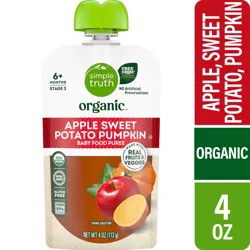 Simple Truth Organic Apple Sweet Potato Pumpkin Stage 2 Baby Food Puree