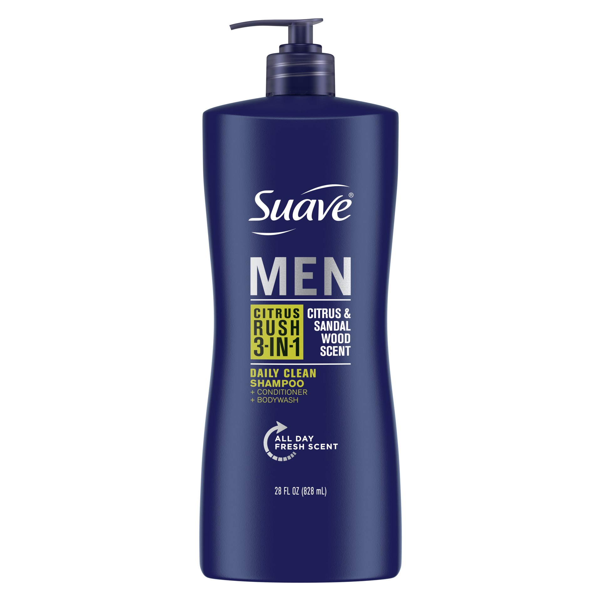 slide 1 of 3, Suave Men 3-in-1 Shampoo Conditioner Body Wash Citrus Rush, 28 oz, 28 oz