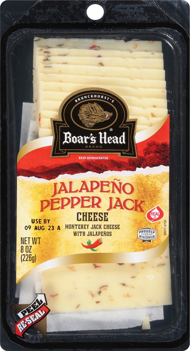 slide 6 of 9, Boar's Head Jalapeño Pepper Jack Cheese, 8 oz