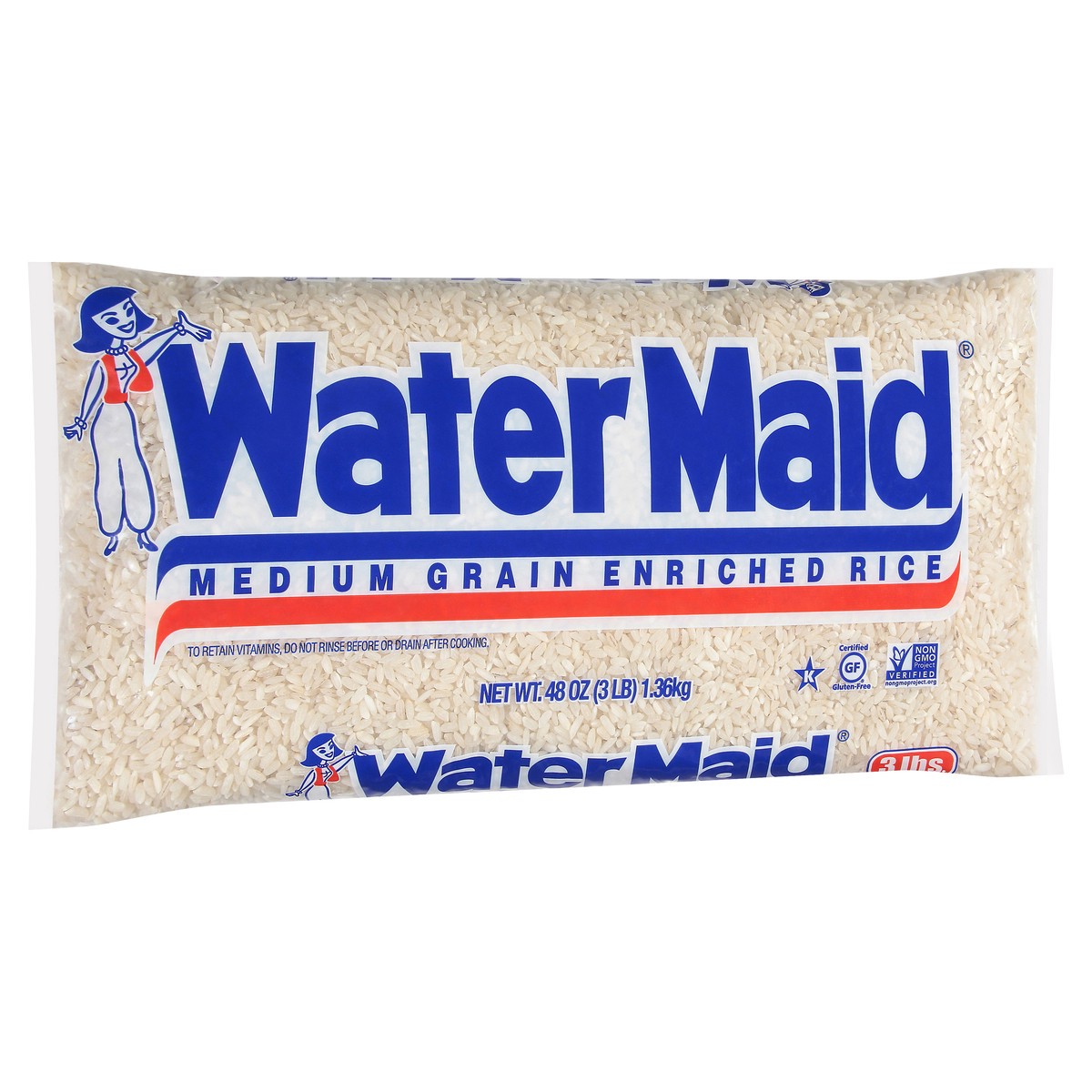 slide 6 of 9, Water Maid Medium Grain Enriched Rice 48 oz, 48 oz