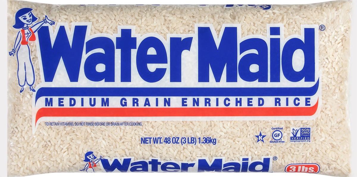 slide 2 of 9, Water Maid Medium Grain Enriched Rice 48 oz, 48 oz