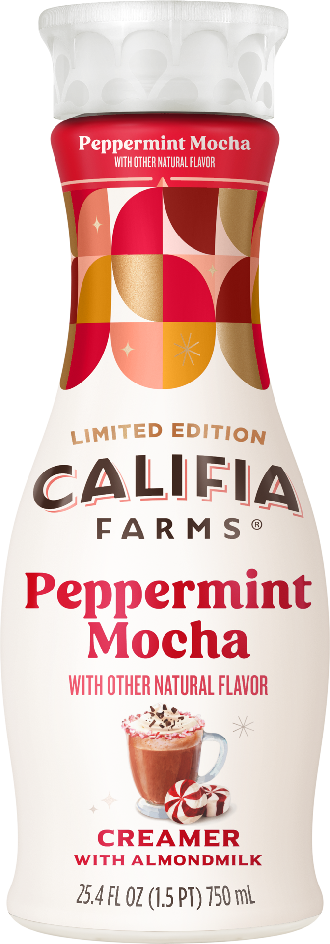 slide 1 of 3, Califia Farms Peppermint Mocha Almond Milk Coffee Creamer, 25.4 fl oz