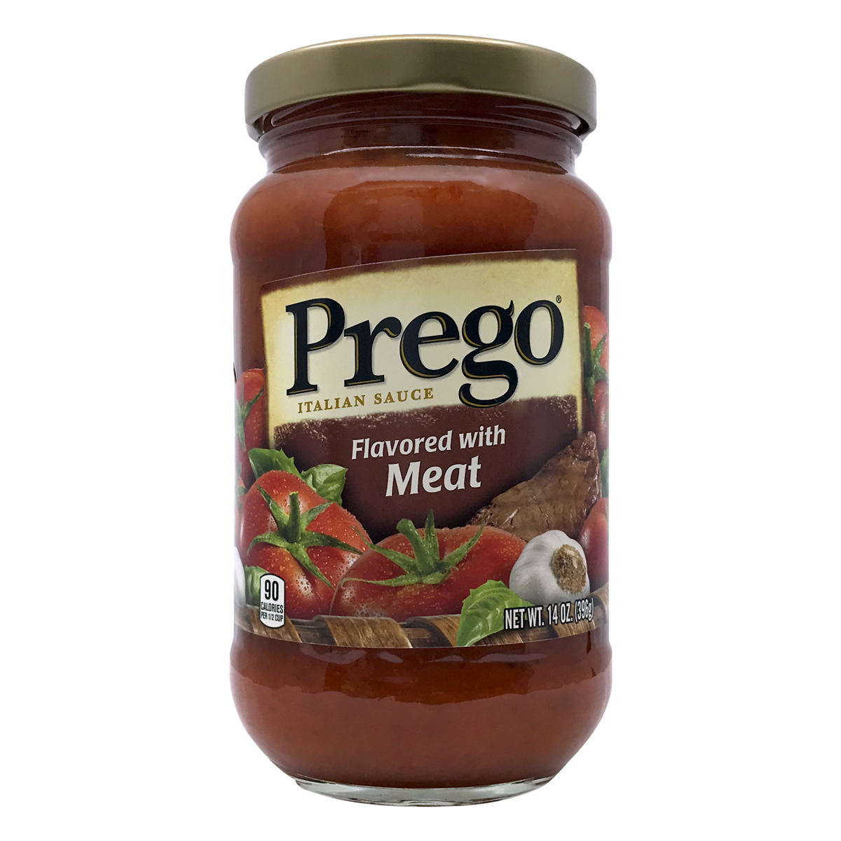 slide 1 of 1, Prego Meat Flavored Pasta Sauce, 14 oz