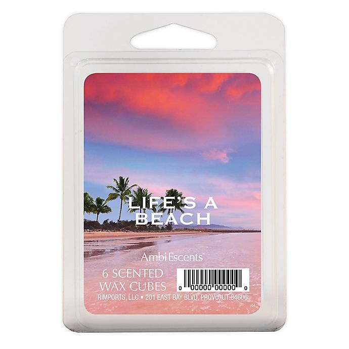 slide 1 of 1, AmbiEscents Life's a Beach Scented Wax Cubes, 6 ct