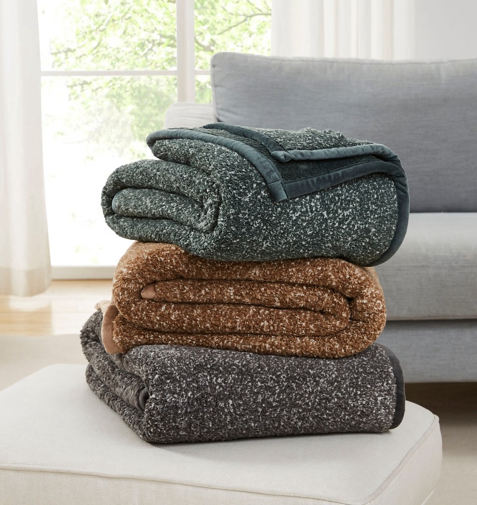 slide 3 of 4, HD Designs Melange Throw - Brown, 50 in x 60 in