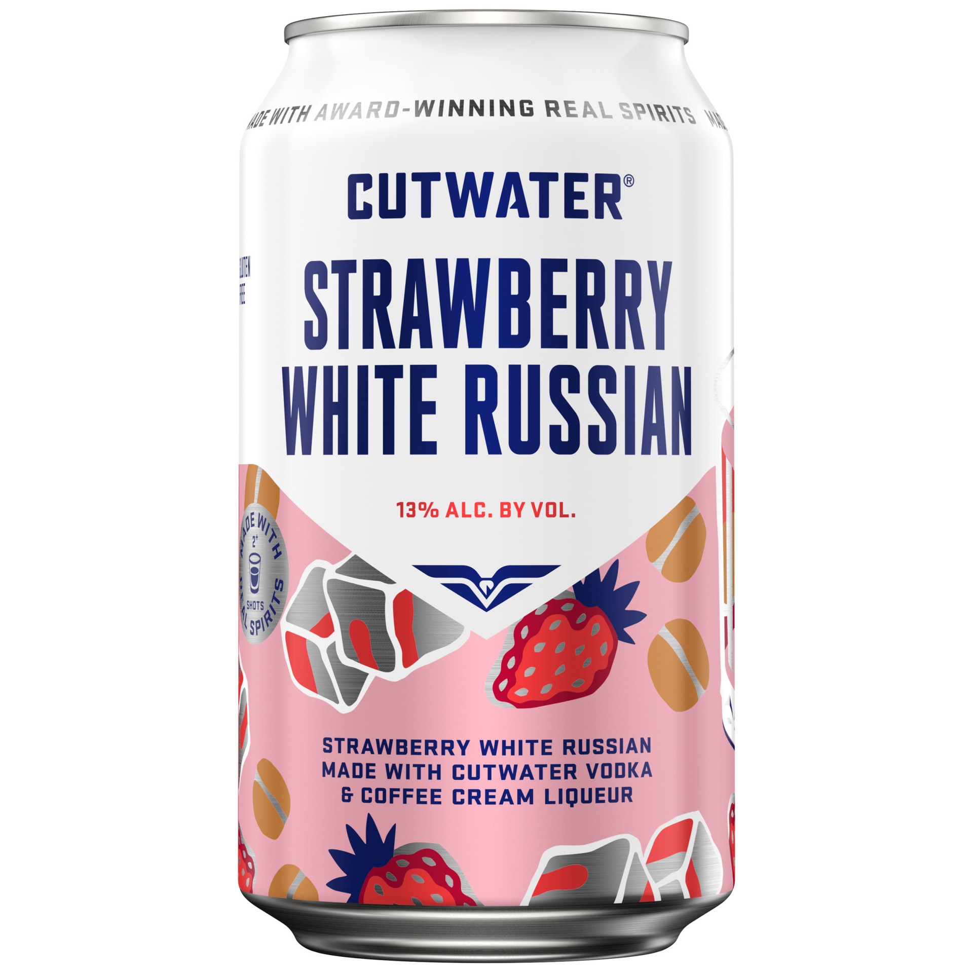slide 2 of 2, Cutwater Strawberry White Russian Cutwater Vodka Strawberry White Russian 12 fl oz Single Can, 12 fl oz
