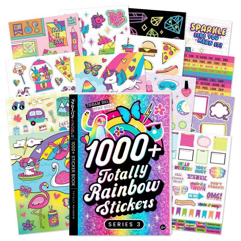 slide 6 of 7, Fashion Angels 1000+ Totally Rainbow Sticker Book - Fashion Angels, 1 ct