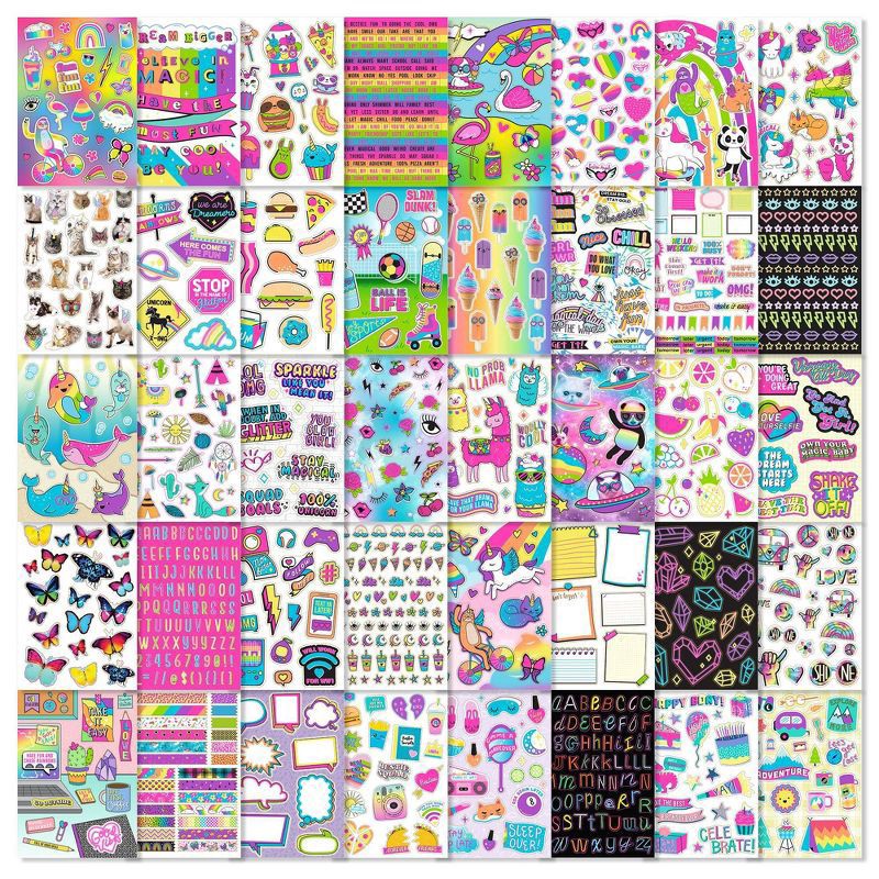 slide 7 of 7, Fashion Angels 1000+ Totally Rainbow Sticker Book - Fashion Angels, 1 ct