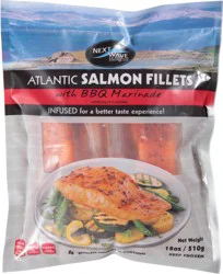 Next Wave Seafood Atlantic Salmon Fillets with BBQ Marinade, 4 ea