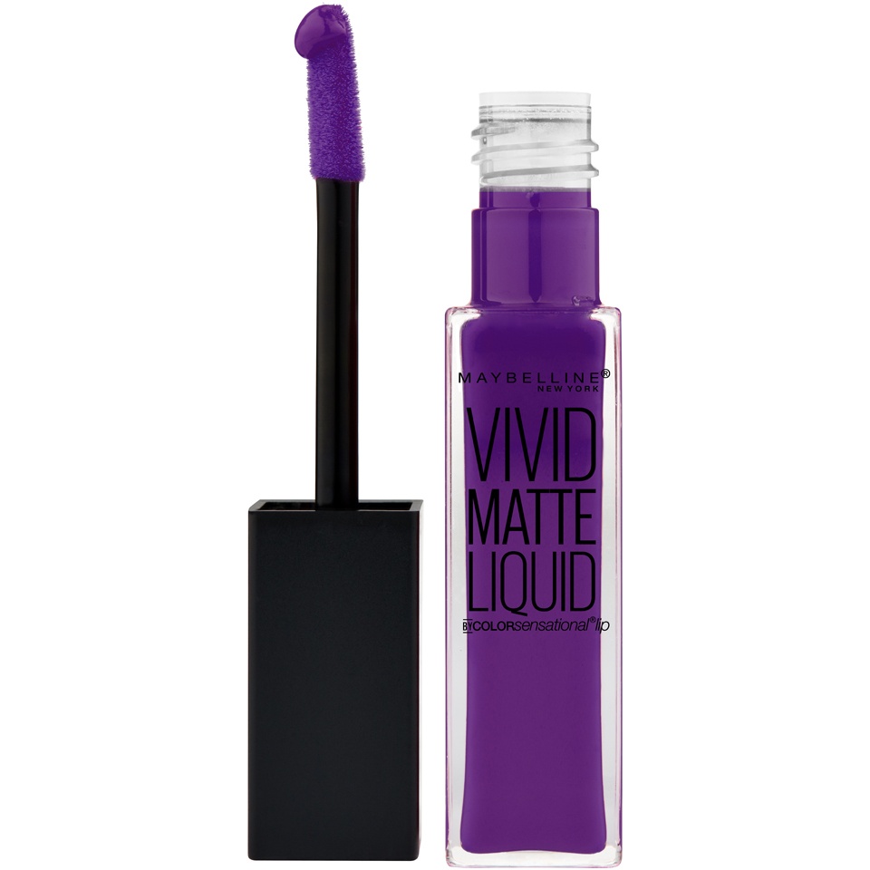 slide 1 of 6, Maybelline Color Sensational Vivid Matte Liquid Lip Color - 45 Vivid Violet, 0.26 fl oz