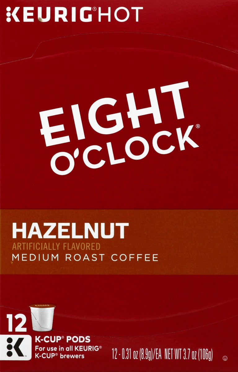 slide 4 of 4, Eight O'Clock Coffee K-Cup Packs - Hazelnut, 12 ct