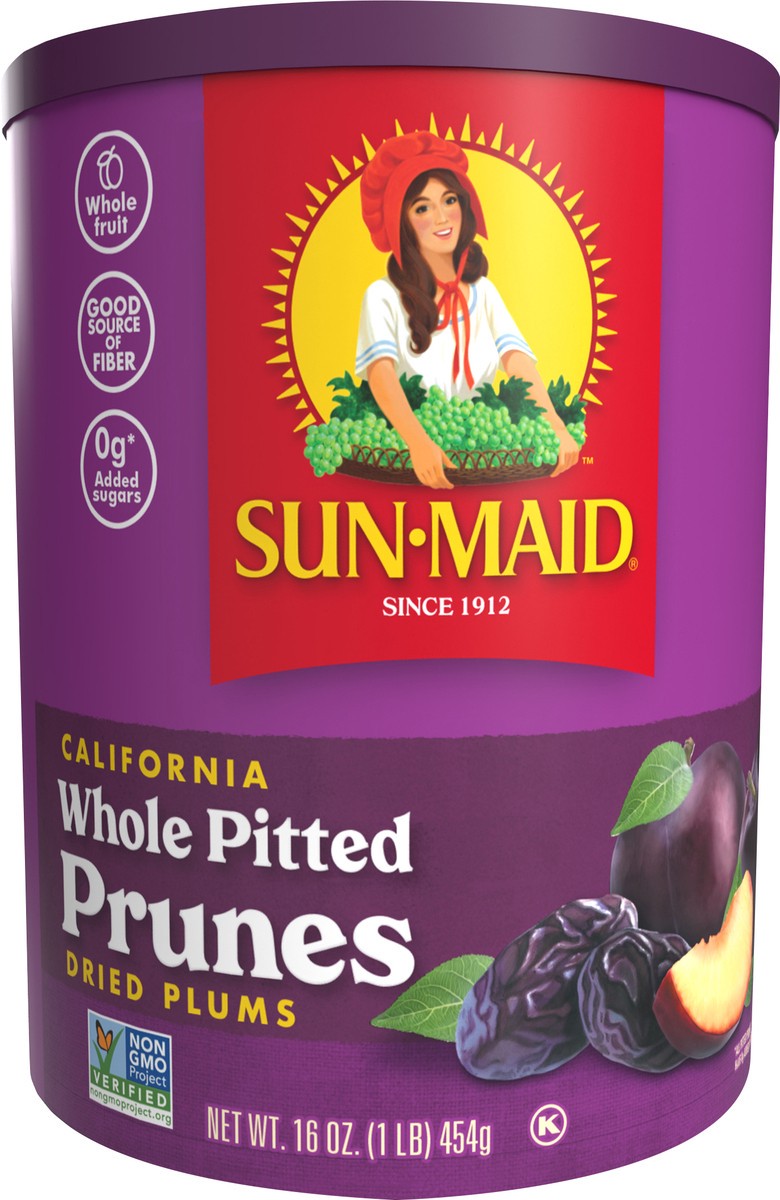 slide 2 of 2, Sun-Maid California Whole Pitted Prunes 16oz Resealable Canister, 16 oz